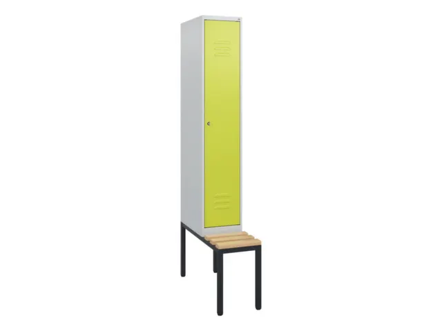 Armoire vestiaire avec banc HxlxP 1950x300x815mm 1compart.