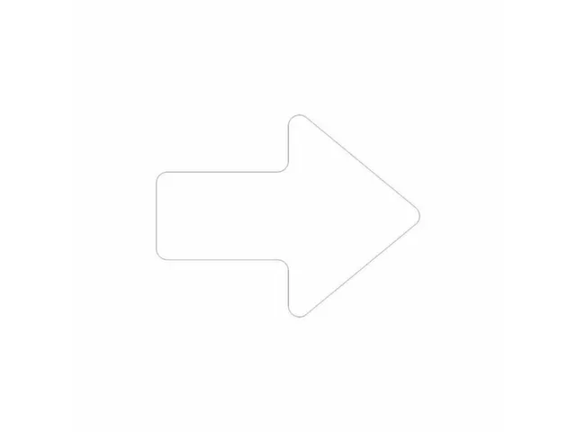 plaksymbool,Pijl,markering HxB 90x145mm,wit,met antislip-eigenschappen
