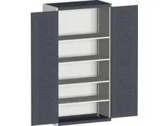 kast met sleufplaat,HxBxD 2000x1300x650mm,4xStalen bodem