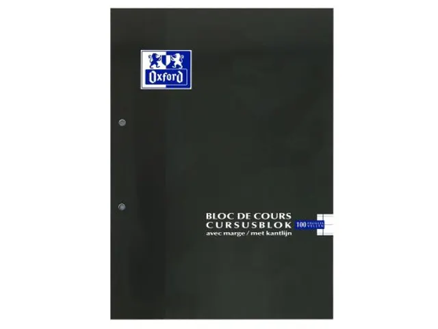 Cursusblok Oxford School A4 2-gaats lijn 100vel assorti