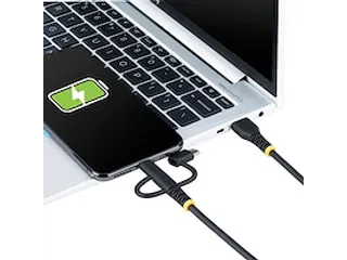 1m Robuuste USB Multi Oplaadkabel zwart - 8
