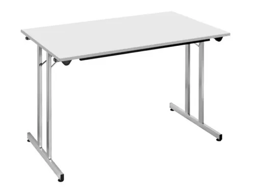 Klaptafel Vrijstaand 120x80 Cm Onderstel Aluminium Blad Lichtgrijs
