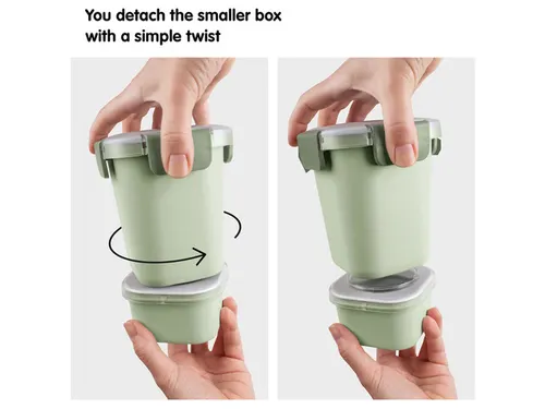 Sigma Home food to go lunchbeker 0,95L groen - 11,5x11,5x18,5cm