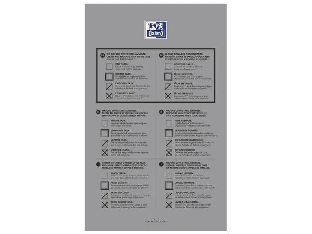 task manager 125x200mm Essen tials 140 pages 2 colors assorted