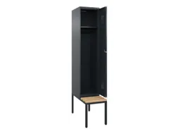 locker met bank,HxBxD 2120x400x815mm,1vak,vak B 400mm,cilinderslot