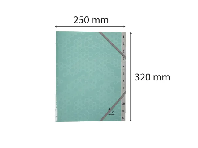 Trieur polypropylène recyclé 12 compartiments Maïa - Couleurs assor