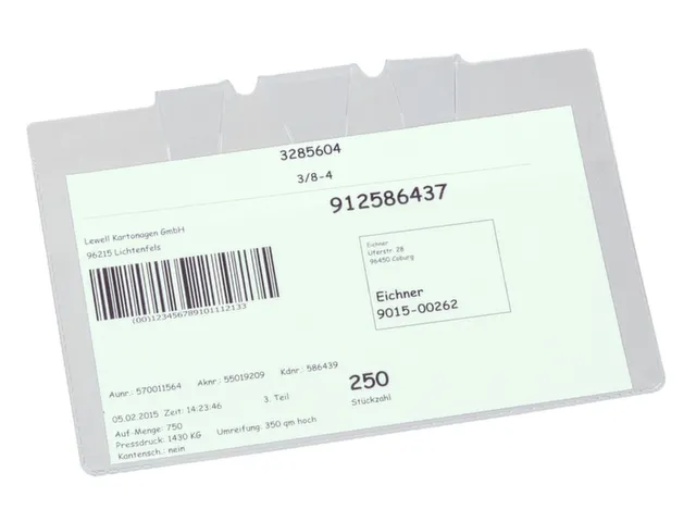 insteekhoes,DIN A5,liggend,HxB 165x237mm,v. inhangen,hard folie