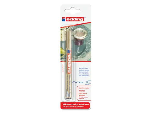 Viltstift edding 780 lakmarker rond goud 0.8mm blister