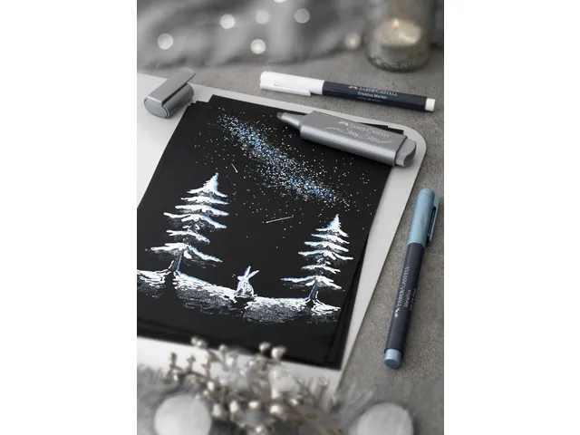 Tekstmarker Faber Castell Metallic zilver