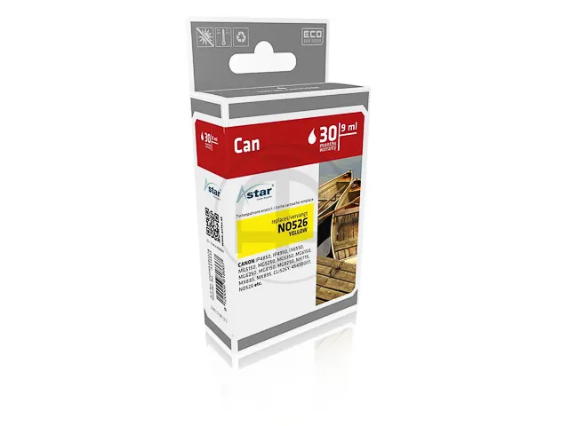 AS15543 ASTAR CANON CLI526Y IP Inkt geel rebuilt Chip 9ml