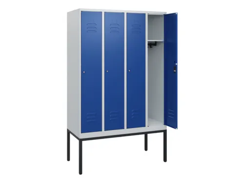 locker,HxBxD 1950x1200x500mm,4vak,vak B 300mm,cil.-slot,voetonderstel