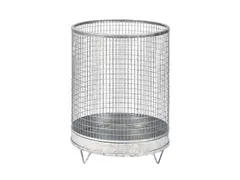 Afvalbak Draadgaas 118 Liter Vloeropstelling Staalplaatbodem Verzinkt