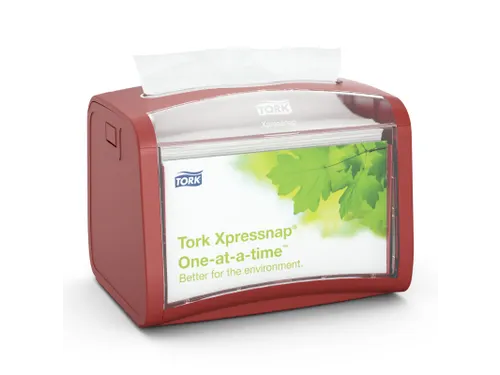 Tork 272612 Xpressnap Tabletop Napkin Dispenser Rood