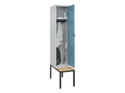 locker met bank,HxBxD 2120x400x815mm,1vak,vak B 400mm,draaigrendel
