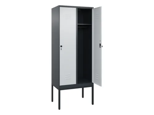 locker,HxBxD 2120x800x500mm,2vak,vak B 400mm,draaigrendel