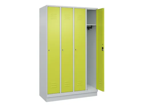locker,HxBxD 1950x1200x500mm,4vak,vak B 300mm,cil.-slot,sokkel