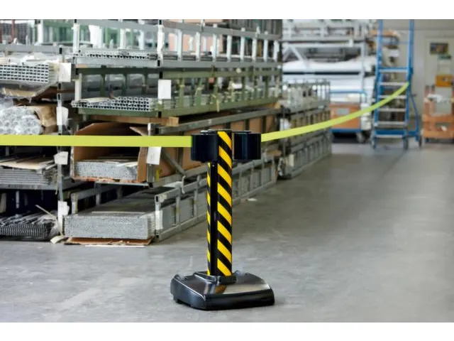 Afzetsysteem Verrijdbaar 1006x562x562mm Band Geel Aluminium Palen