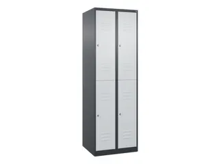 dubbeldekse locker,HxBxD 1850x600x500mm,2x2vak.,vak B 300mm - 1