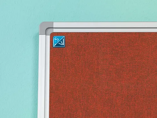 Prikbord 120x240cm Oranjerood Accent Softline Profiel 16mm