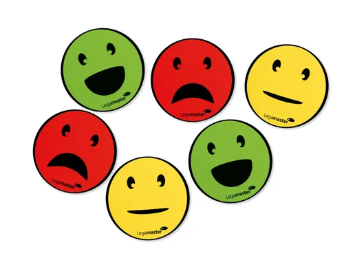 Magneet Legamaster emoticon 50mm assorti 6 stuks