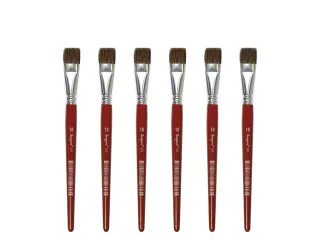 Penseel Kangaro Serie 121 plat Nr. 18 geitenhaar doos 6 stuks - 1
