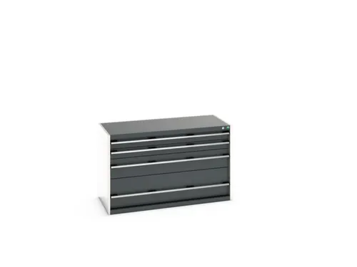 ladekast HxBxD 800x1300x650mm 4laden romp RAL7035 front RAL7016