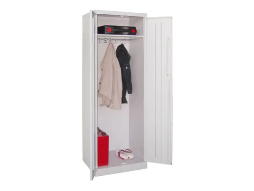 kleding-/wasgoedkast,HxBxD 1800x600x500mm,RAL7035,front RAL7035
