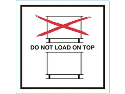 Etiket DO NOT LOAD ON TOP 1000 etiketten Rol 100x100mm