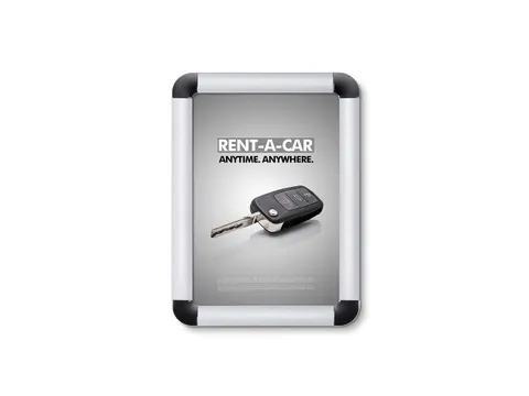 Kliklijst A5 Ronde Hoeken 20mm Zilver