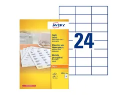 Etiket Avery DP247-100 70x37mm wit 2400stuks
