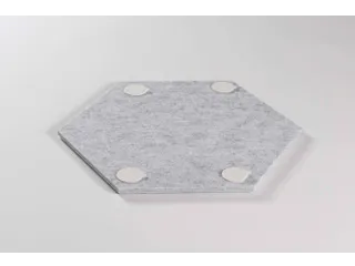 Akoestische PET-vilt Hexagon tegels lichtgrijs 30x26cm 22 stuks - 4