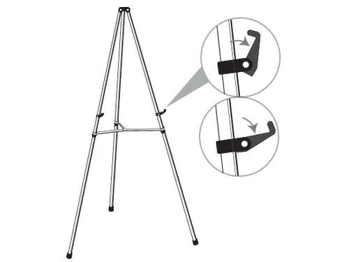 Telescopische Draagbare Ezel Grijs