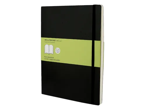 Notitieboek Moleskine XL 190x250mm blanco soft cover zwart