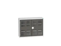 wandkast 800x1050x350mm 2xStalen bodem sokkel Ral 7035 front Ral 7016