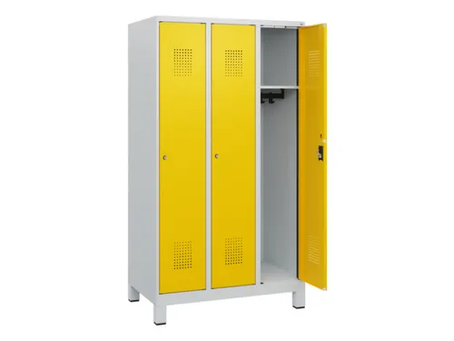 schoollocker,HxBxD 1630x900x500mm,3vak,vak B 300mm,cil.-slot,voeten