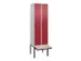 locker voor scheiding van kleding,HxBxD 2120x600x815mm,2vak