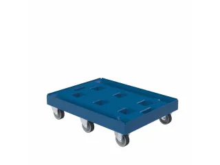 dolly,draagverm. 500kg,laadvl. LxB 814x612mm,platform doorbroken - 1