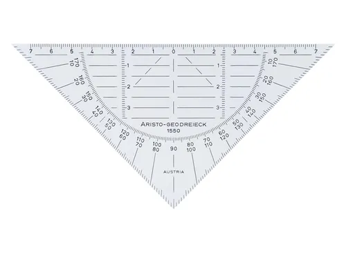 Geodriehoek Aristo 1550 16cm Flexibel Transparant