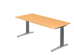 In hoogte verstelbaar bureau,HxBxD 680-850x1800x800mm,blad beuken