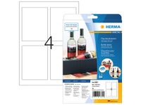 Fles Etiket Herma 8882 90x120mm A4 Glossy Wit 40 stuks
