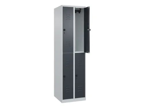 dubbeldekse locker,HxBxD 1850x500x500mm,2x2vak.,vak B 250mm