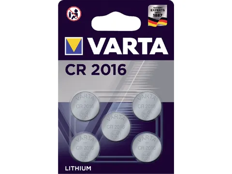 Batterij Varta knoopcel CR2016 lithium blister à 5 stuks