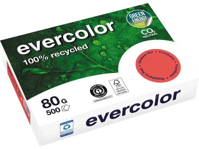 Evercolor papier A4 80g 500 vel framboos