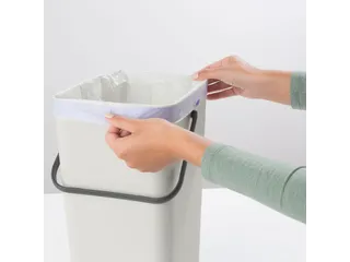 Afvalemmer Sort & Go 16 Liter Lichtgrijs - 8