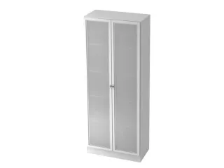 vitrinekast,HxBxD 2000x800x420mm,4xhouten vloer,5ordnerhoogte,romp wit - 1