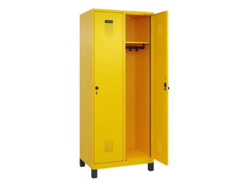 locker,HxBxD 1950x800x500mm,2vak,vak B 400mm,draaigrendel,voeten