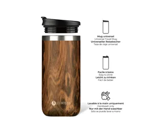 Thermosbeker Les Artistes Paris reisbeker 500ml Wood - 2