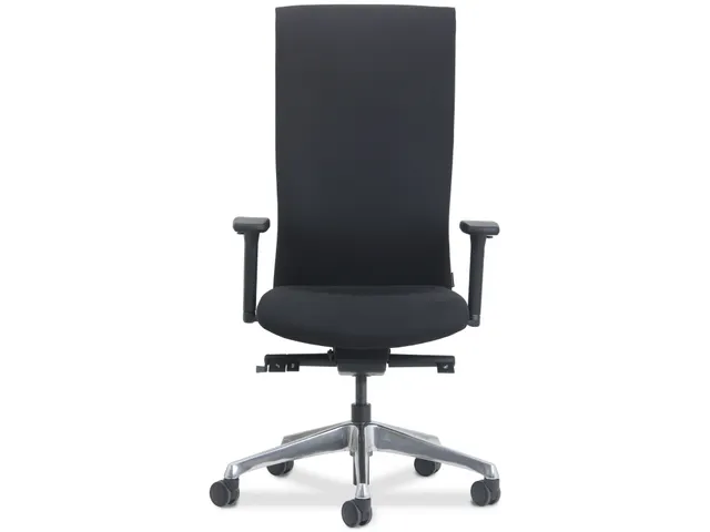 Manager Bureaustoel Vienna Stof Zwart Aluminium voetkruis