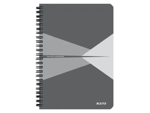 Notitieboek Leitz Office A5 lijn 180pag grijs