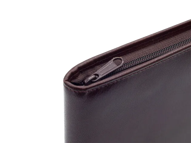 Conférencier Van der Spek 388 A4 zip cuir marron